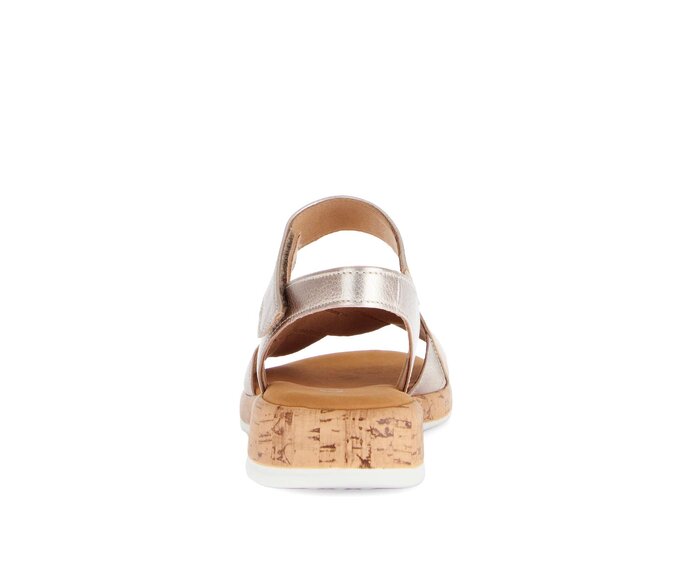 Gabor Riemchensandale Gold - Materialmix Leder