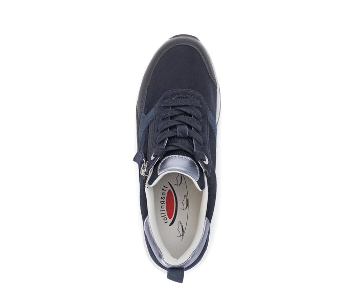 Gabor Sneaker Low Blau - Materialmix Leder/Lederimitat