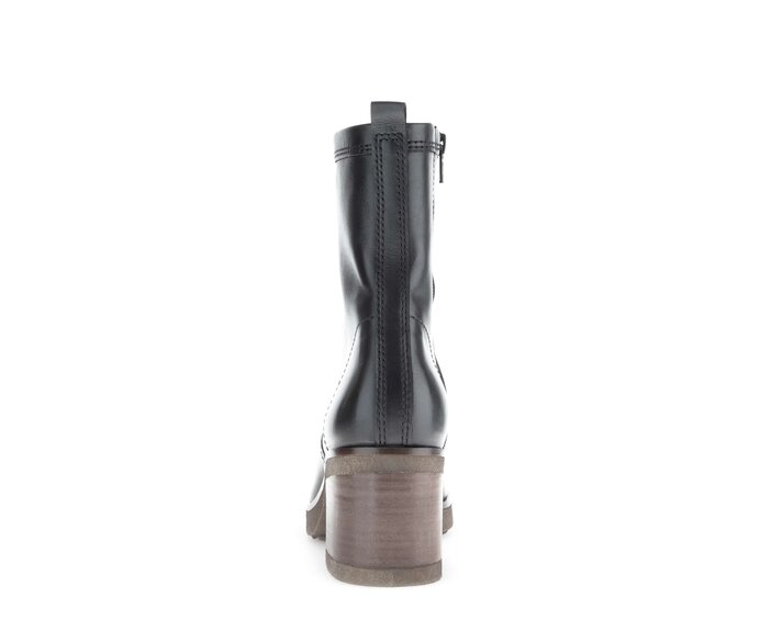 Gabor Plateau Stiefelette Schwarz - Glattleder