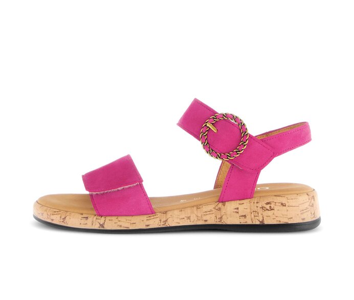 Gabor Riemchensandale Pink - Rauleder