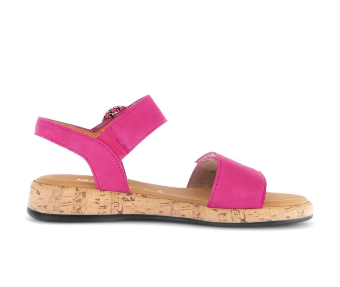 Gabor Riemchensandale Pink - Rauleder