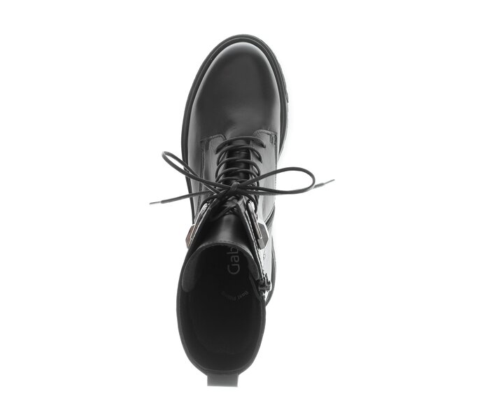 Gabor Biker Boots Schwarz - Glattleder