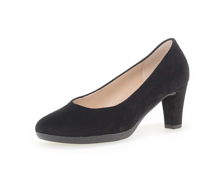 Gabor Plateau Pumps Schwarz - Rauleder