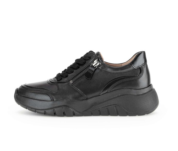Gabor Sneaker Low Schwarz - Materialmix Leder