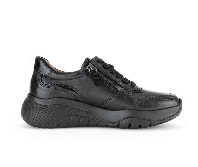 Gabor Sneaker Low Schwarz - Materialmix Leder