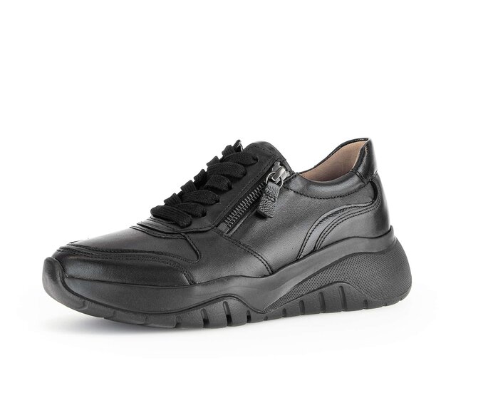 Gabor Sneaker Low Schwarz - Materialmix Leder