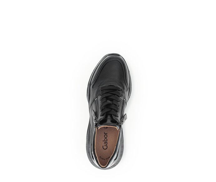 Gabor Sneaker Low Schwarz - Materialmix Leder