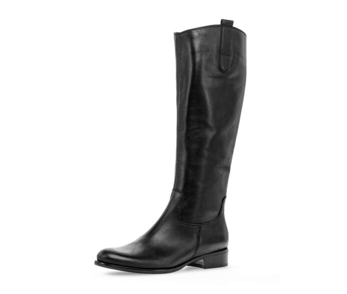Gabor Eleganter Stiefel Schwarz - Glattleder
