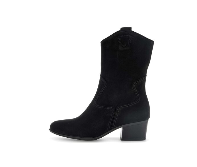 Gabor Cowboy Boots Schwarz - Rauleder
