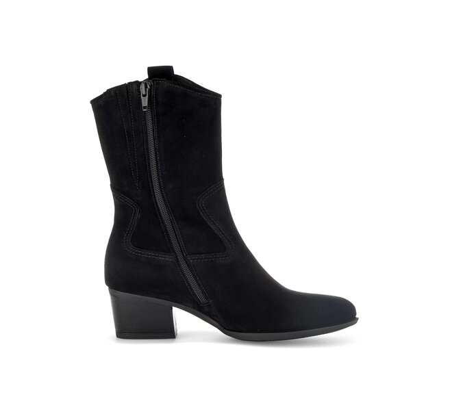 Gabor Cowboy Boots Schwarz - Rauleder