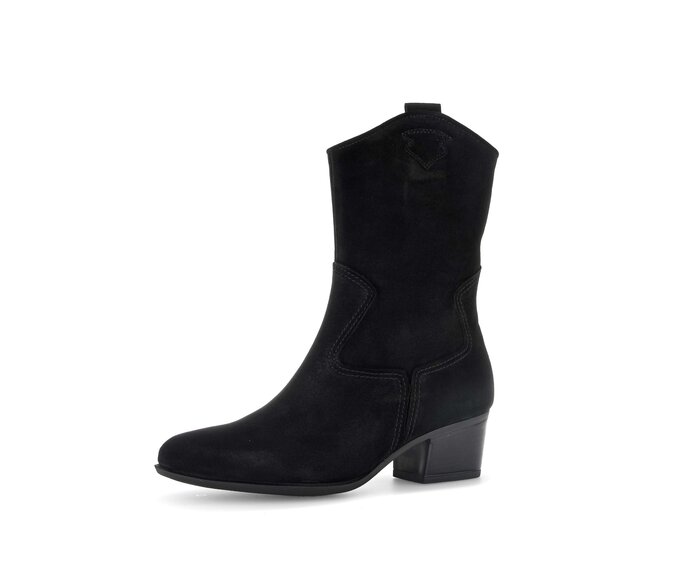 Gabor Cowboy Boots Schwarz - Rauleder