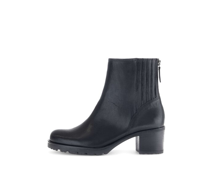 Gabor Sportliche Stiefelette Schwarz - Glattleder