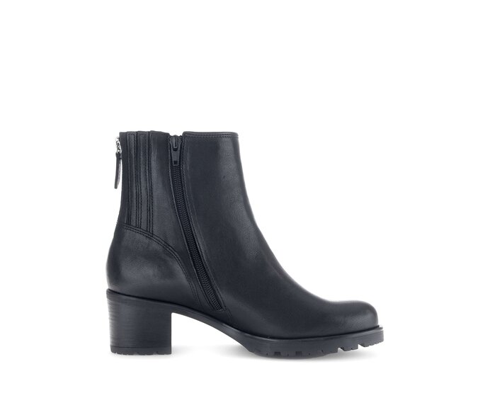 Gabor Sportliche Stiefelette Schwarz - Glattleder
