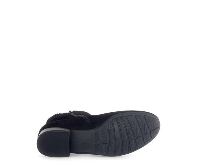 Gabor Elegante Stiefelette Schwarz - Rauleder