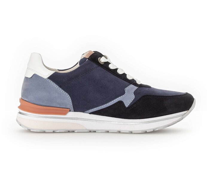 Gabor Sneaker Low Blau - Materialmix Leder