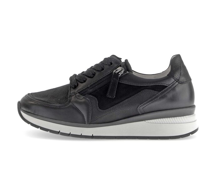 Gabor Sneaker Low Schwarz - Materialmix Leder/Lederimitat