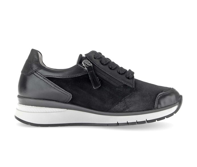 Gabor Sneaker Low Schwarz - Materialmix Leder/Lederimitat
