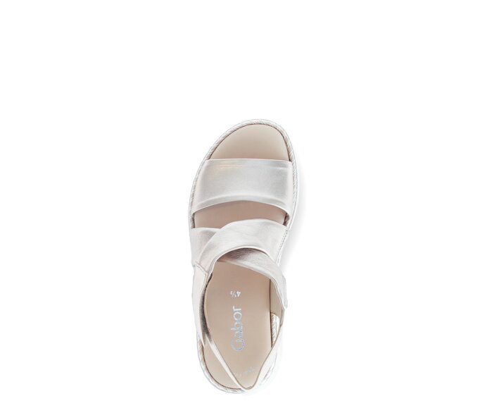 Gabor Plateau Sandale Gold - Effektleder