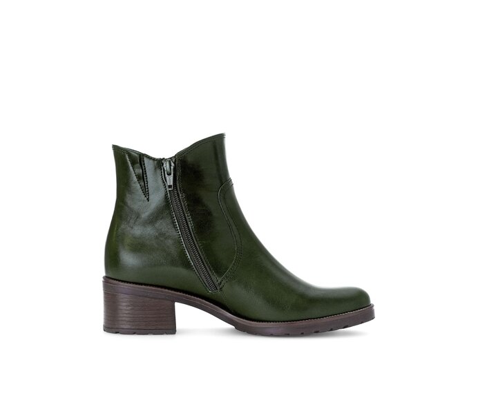 Gabor Elegante Stiefelette Grün - Glattleder