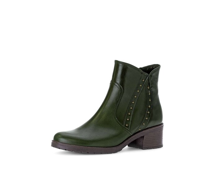 Gabor Elegante Stiefelette Grün - Glattleder