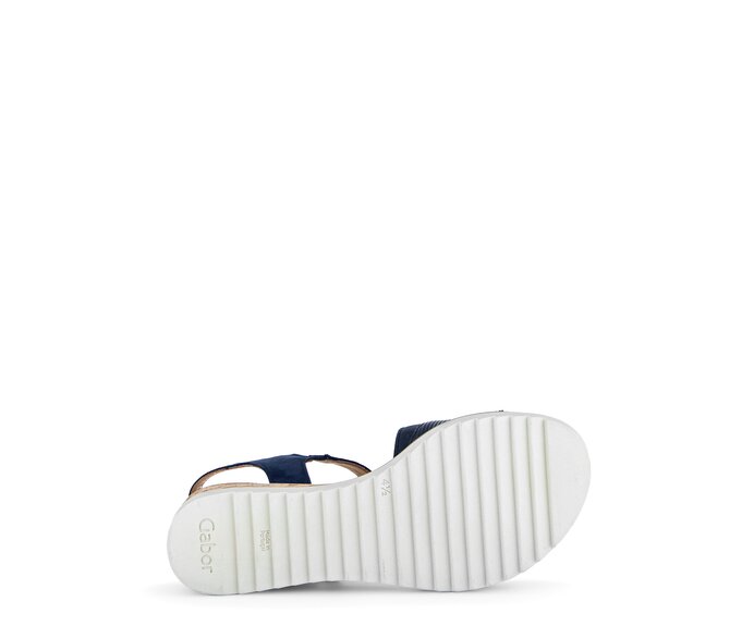 Gabor Keilsandalette Blau - Materialmix Leder