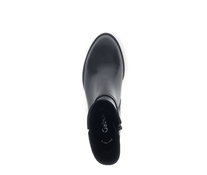 Gabor Elegante Stiefelette Schwarz - Glattleder