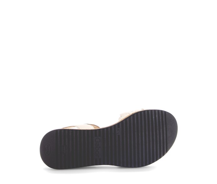 Gabor Plateau Sandale Creme - Glattleder
