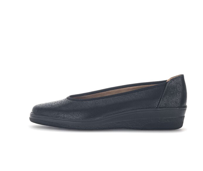 Gabor Sportliche Ballerina Schwarz - Effektleder