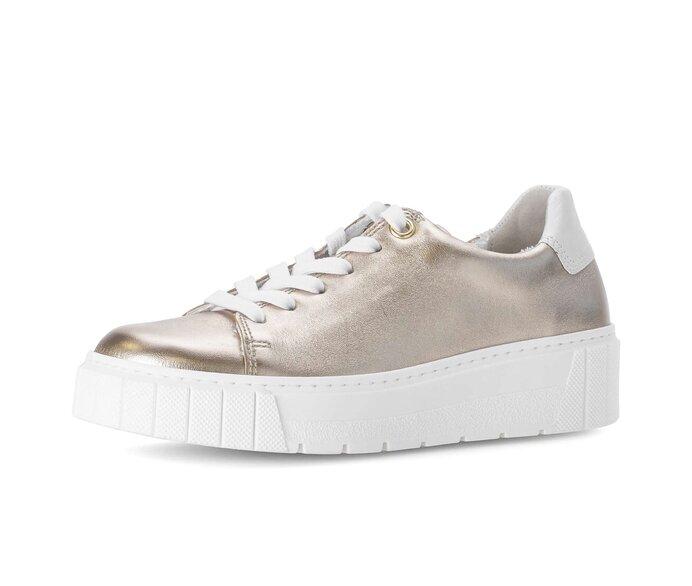 Gabor Sneaker Low Gold - Materialmix Leder