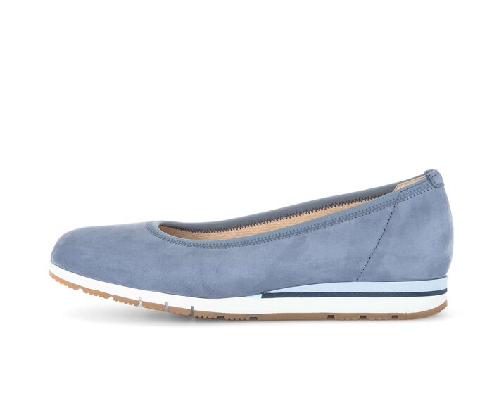Gabor Sportliche Ballerina Blau - Rauleder