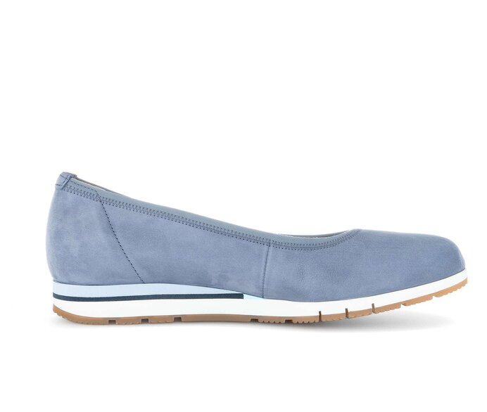 Gabor Sportliche Ballerina Blau - Rauleder