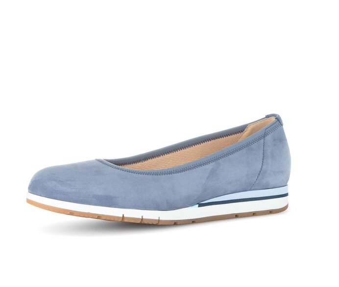 Gabor Sportliche Ballerina Blau - Rauleder