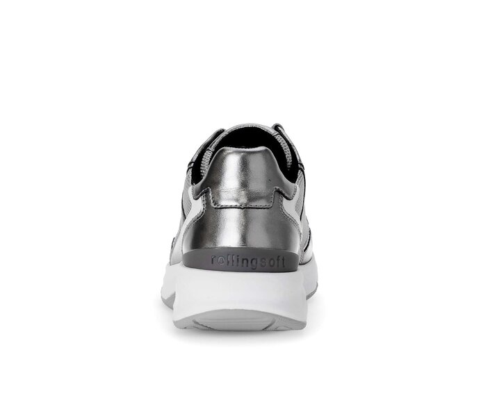 Gabor Sneaker Low Silber - Materialmix Leder/Lederimitat