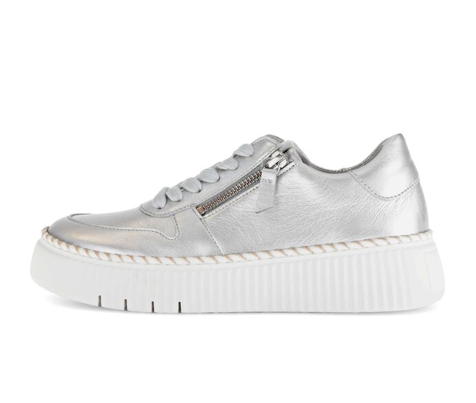 Gabor Sneaker Low Silber - Effektleder