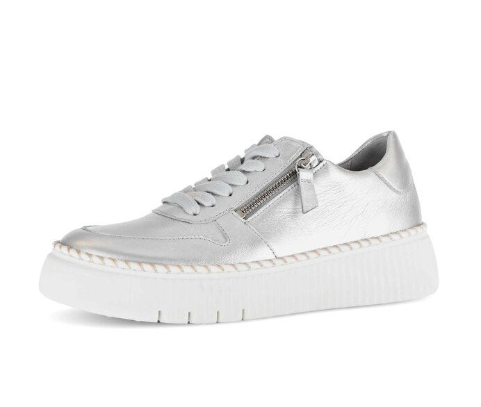 Gabor Sneaker Low Silber - Effektleder