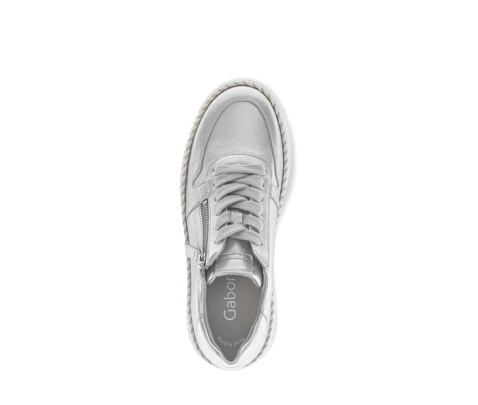 Gabor Sneaker Low Silber - Effektleder