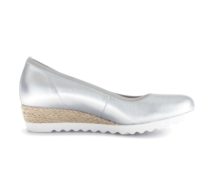 Gabor Keilpumps Silber - Effektleder