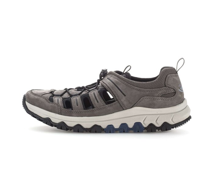 Gabor Rollingsoft Sneaker Low Grau - Materialmix Leder/Textil
