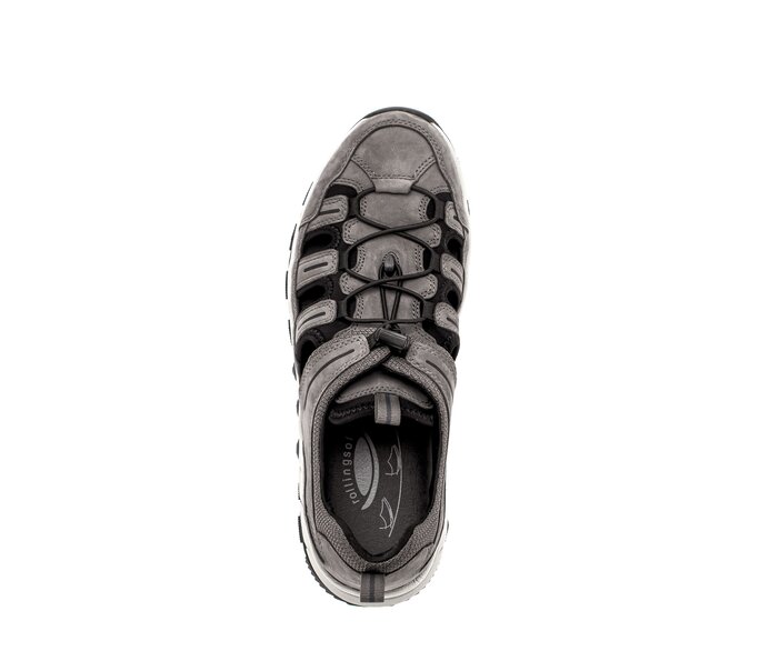 Gabor Rollingsoft Sneaker Low Grau - Materialmix Leder/Textil