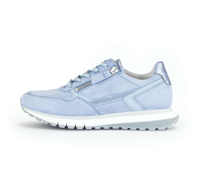 Gabor Sneaker Low Blau - Materialmix Leder