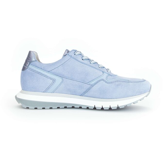 Gabor Sneaker Low Blau - Materialmix Leder