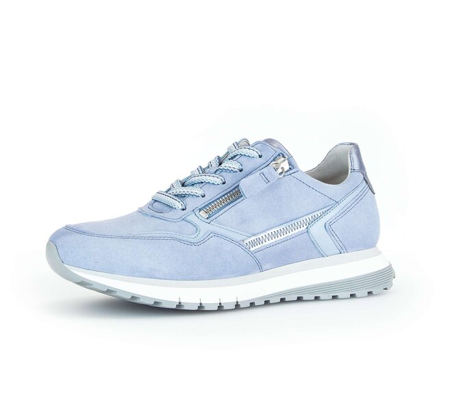 Gabor Sneaker Low Blau - Materialmix Leder