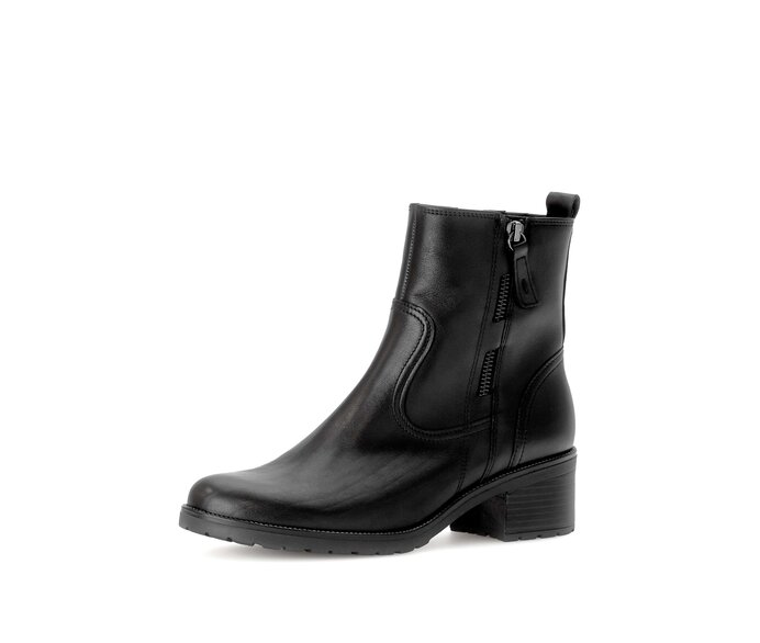 Gabor Elegante Stiefelette Schwarz - Glattleder