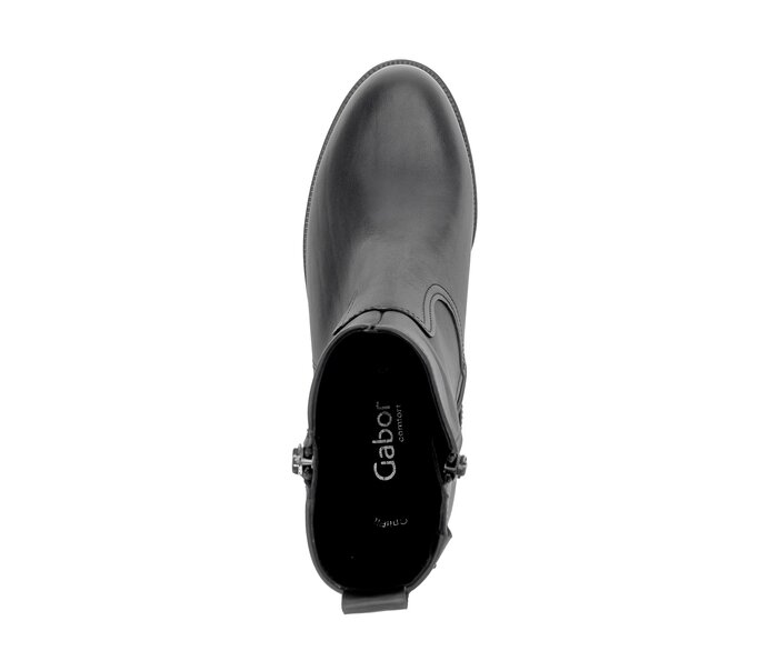 Gabor Elegante Stiefelette Schwarz - Glattleder
