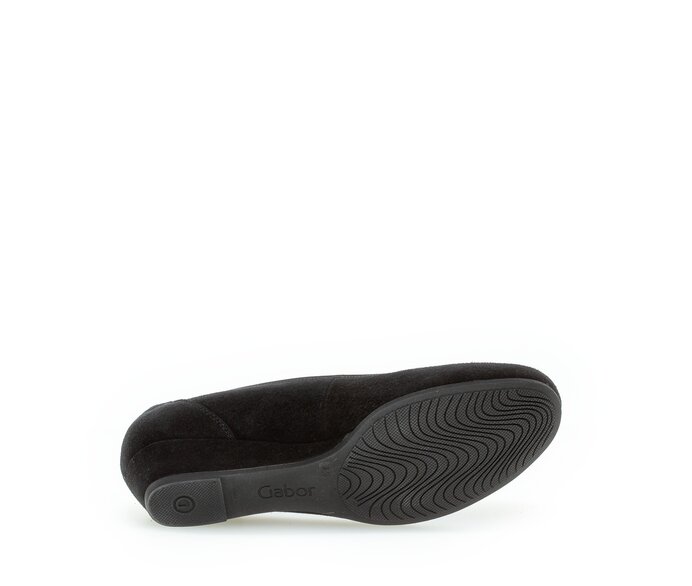 Gabor Keilpumps Schwarz - Rauleder
