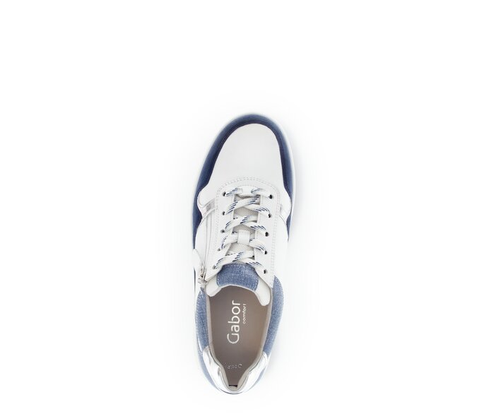 Gabor Sneaker Low Blau - Materialmix Leder