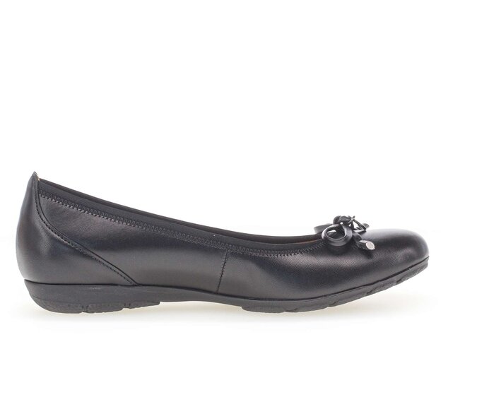 Gabor Sportliche Ballerina Schwarz - Glattleder