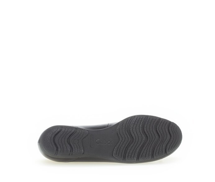 Gabor Sportliche Ballerina Schwarz - Glattleder