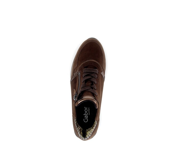 Gabor Sneaker Low Braun - Materialmix Leder