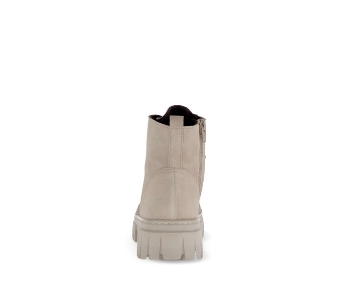 Gabor Schnürstiefelette Beige - Rauleder